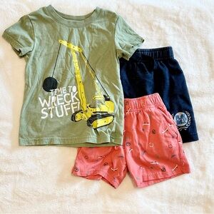 Toddler Graphic Tee and Shorts Bundle - Size: 2T